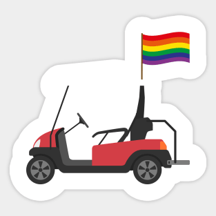 Lgbt Flag Patriotic Golf Wear USA Strong Golf Cart Sticker